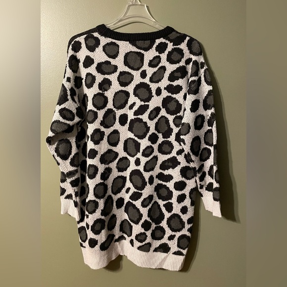Brave Soul Plus chevron animal print sweater dress UK20/US16 - Picture 2 of 5
